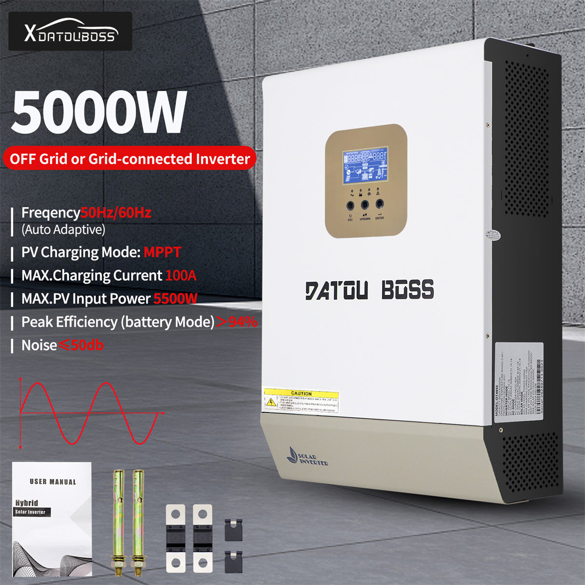 DATOUBOSS Rechargeable Lifepo4 Batteries Voltage Converters Inverter