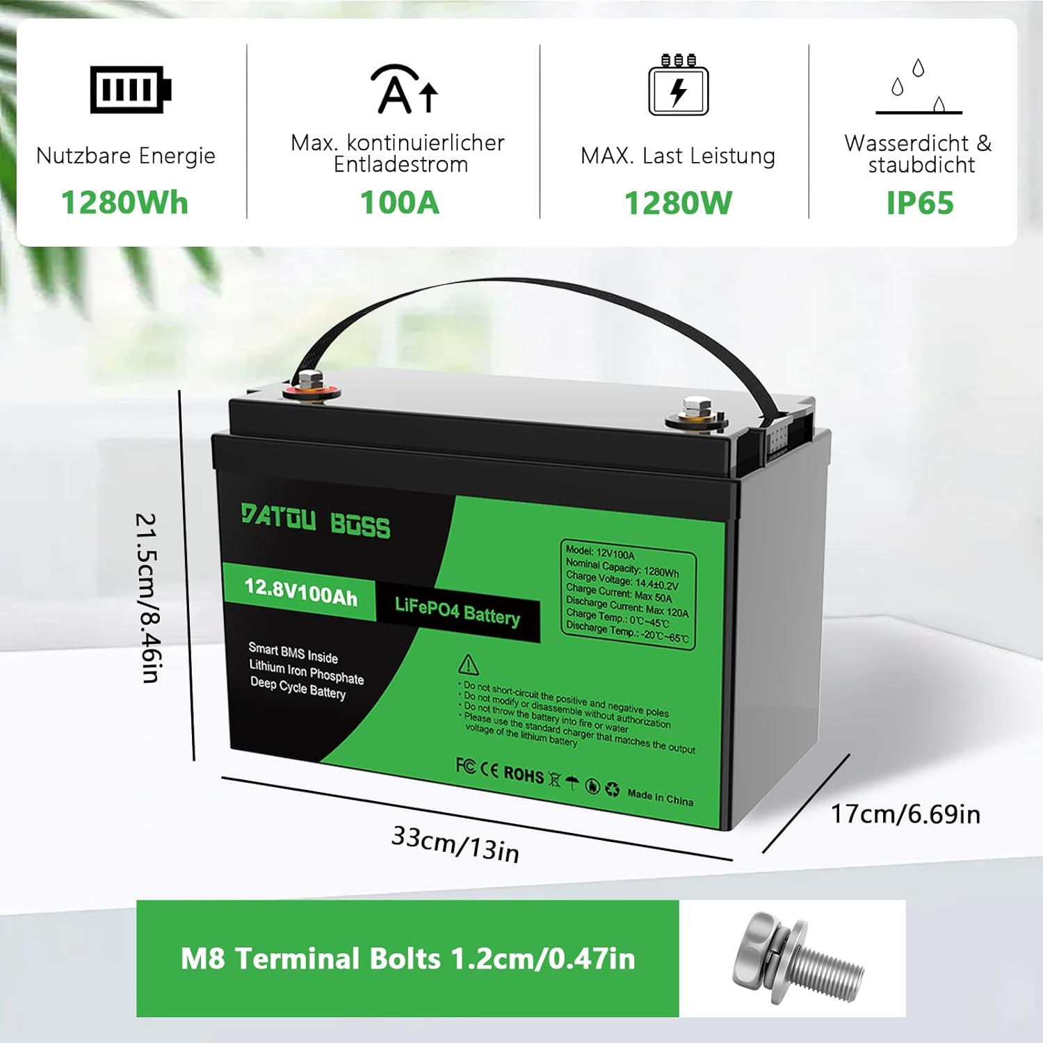 DATOUBOSS Rechargeable Lifepo4 Batteries Voltage Converters Inverter