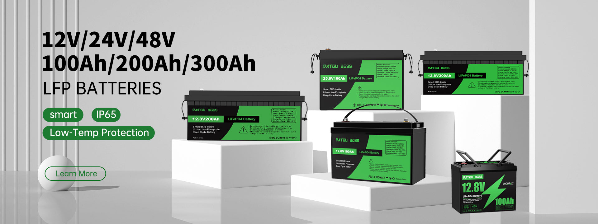 DATOUBOSS Rechargeable Lifepo4 Batteries Voltage Converters Inverter