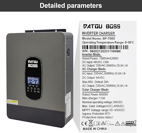 DATOUBOSS Rechargeable Lifepo4 Batteries Voltage Converters Inverter