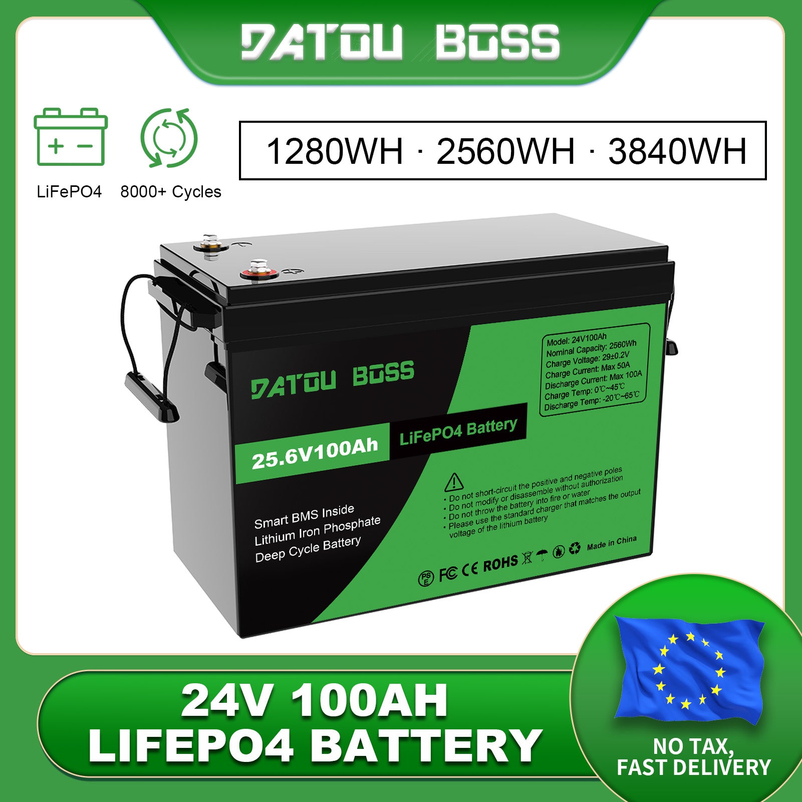 DATOUBOSS Rechargeable Lifepo4 Batteries Voltage Converters Inverter