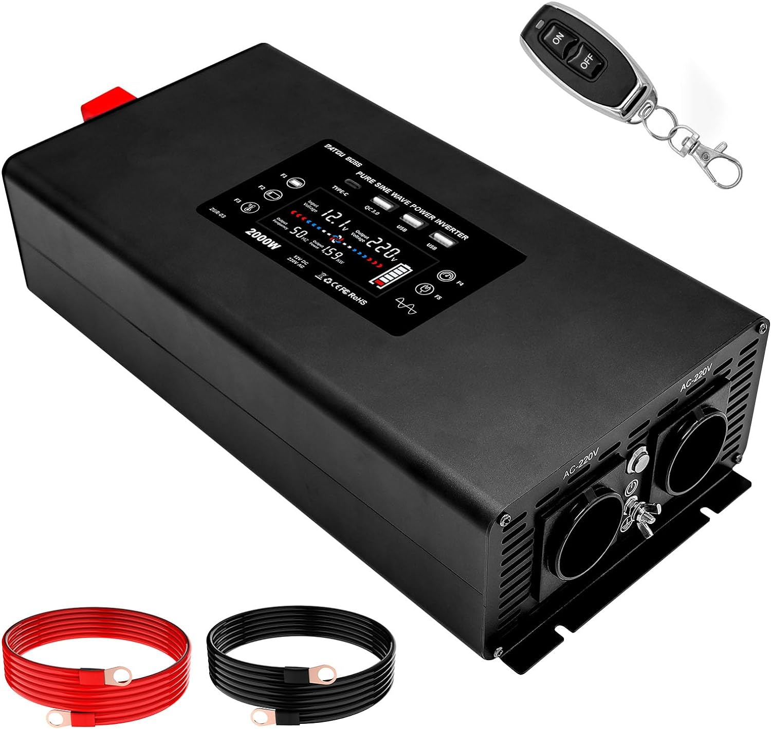 DATOUBOSS Rechargeable Lifepo4 Batteries Voltage Converters Inverter