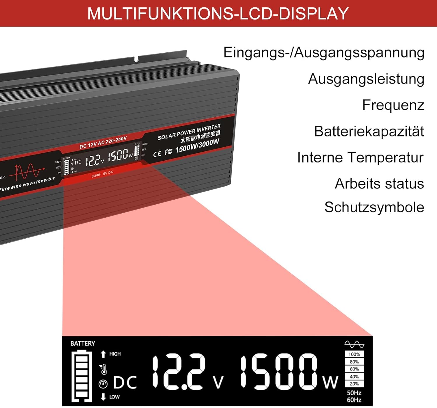DATOUBOSS Rechargeable Lifepo4 Batteries Voltage Converters Inverter