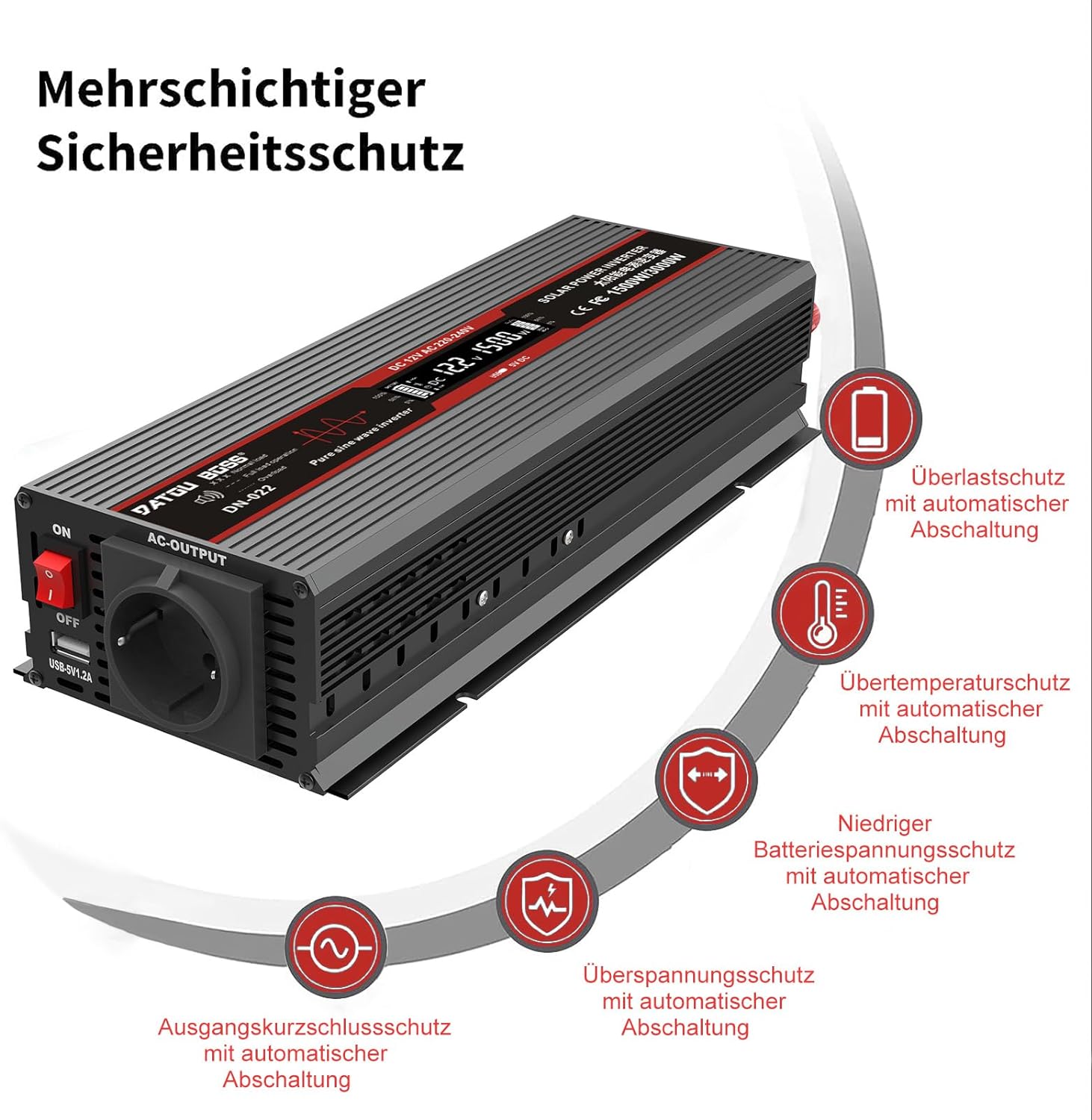 DATOUBOSS Rechargeable Lifepo4 Batteries Voltage Converters Inverter