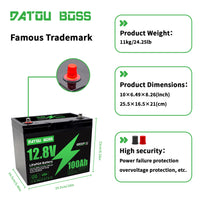 DATOUBOSS Rechargeable Lifepo4 Batteries Voltage Converters Inverter