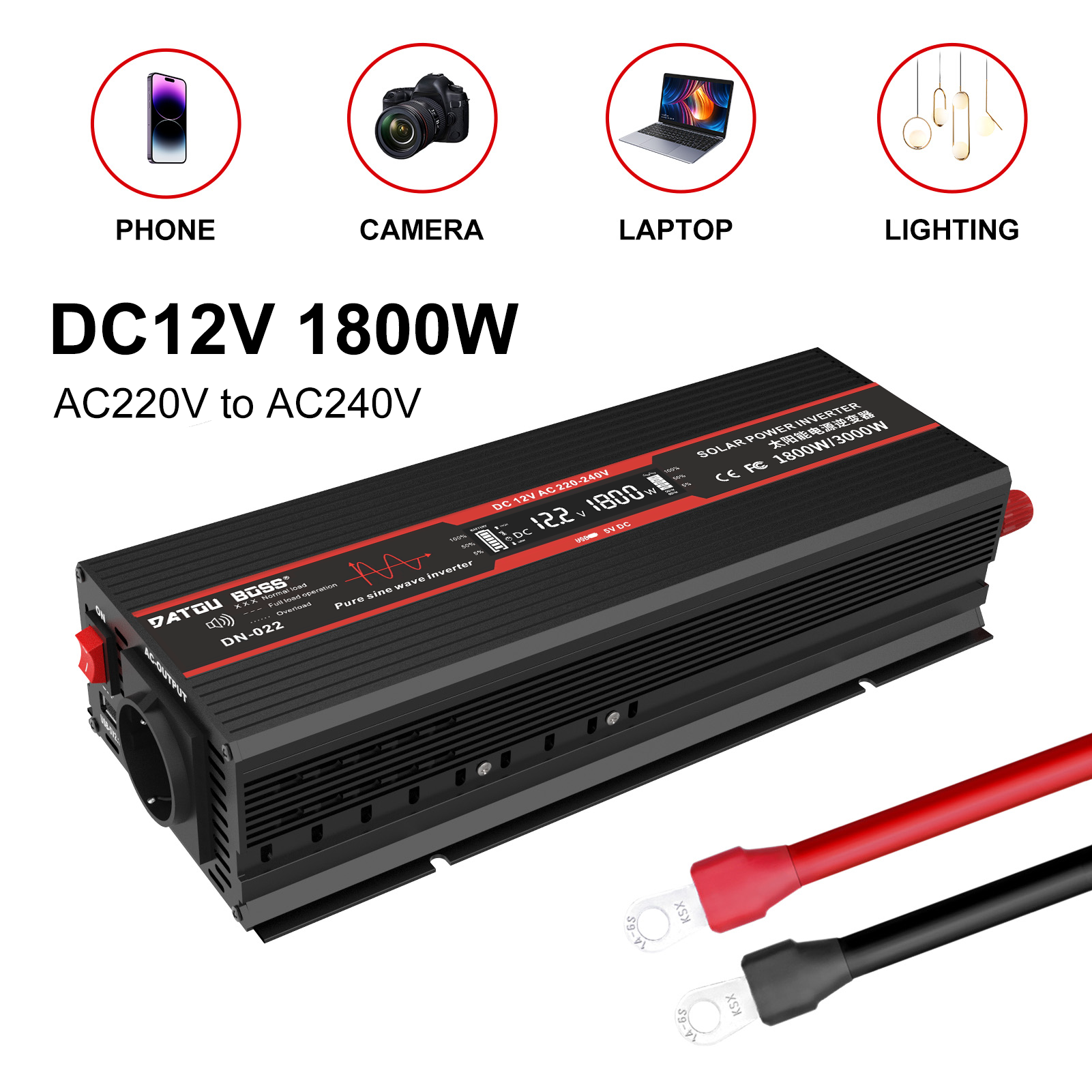 DATOUBOSS Rechargeable Lifepo4 Batteries Voltage Converters Inverter